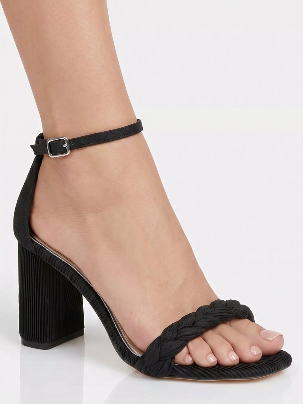 Jewel by Badgley Mischka Shea Round Toe Dress Sandals Black US Size 11